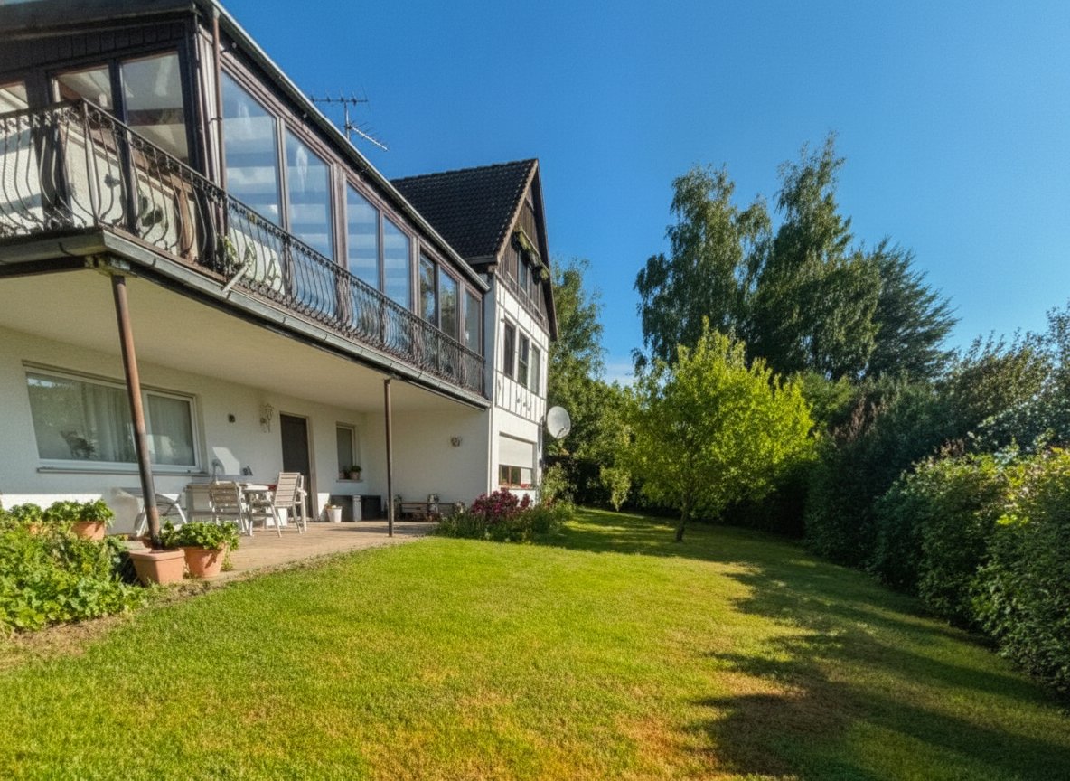 Wohnen im Grünen – Helle Wohnung mit eigenem Garten und schönem Ausblick