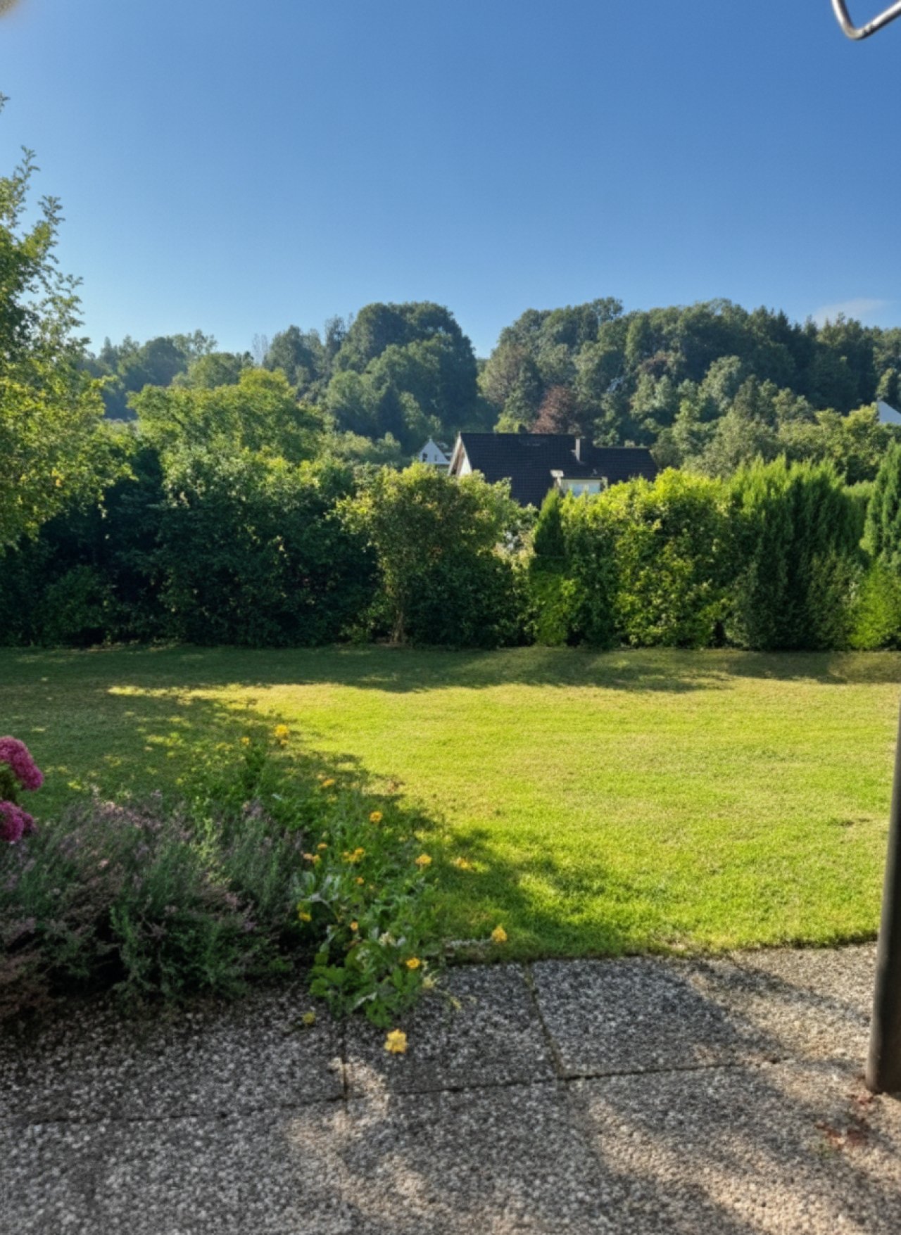 Blick von der Terrasse ins Grüne Blick von der Terrasse ins Grüne